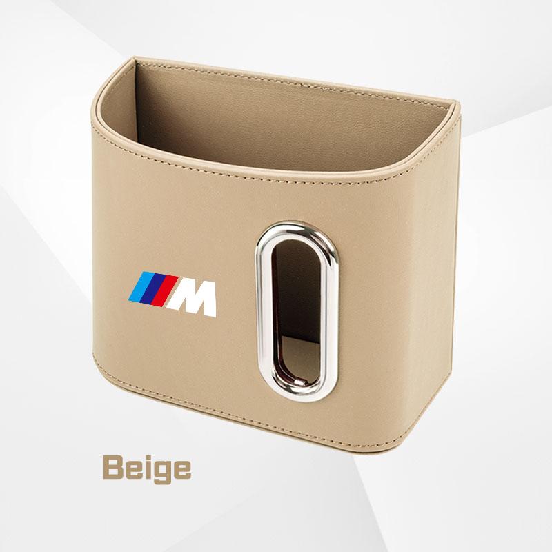 AAAOS1 Leather Car Door Storage Box For BMW X1X3X4 X5 X6 X7 1 3 5 7 Series E70 E87 F40 F48 G20 G30 Tissue Holder Backrest Organizer Bag