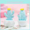 Adorable Miniature Cactus Decoration Resin Office Desk Plant Figurine Love Blue
