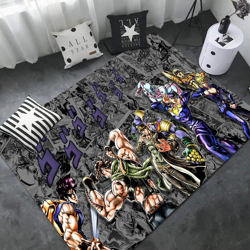 Carpet JoJo S Bizarre Adventure Door Mat Kids Room Bedroom Decoration Balcony Anti-Slip Doormat Living Room Household Carpets