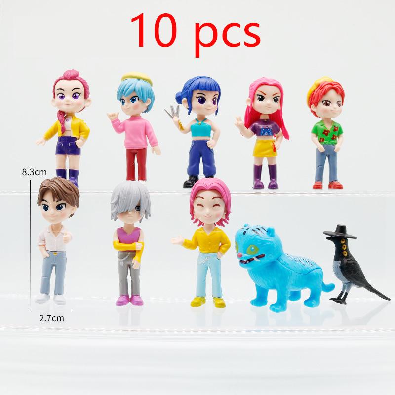 Sale Kpop Dämonenjäger Anime Figur Spielzeug Niedliche PVC Bewegliche Gelenke Actionfigur Modellpuppen Kinder Geburtstagsdekoration Geschenke