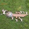 Metal Wind Chimes Handmade Running Horse Wind Chime Retro Wind Chime with Bells for Home Indoor Garden Patio Yard Decor