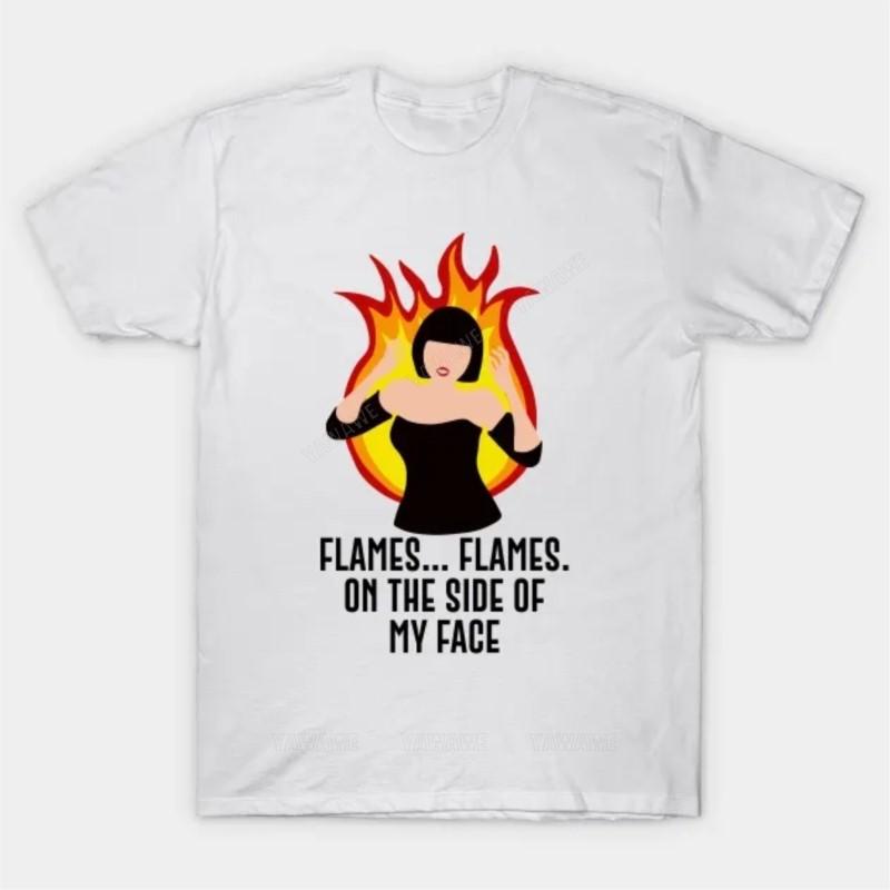 

New arrived short sleeve top Mens brand fashion tshirt Summer T shirts For Men Flames Flames On The Side Of My Face T Shirt 4XL