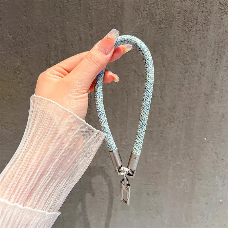 Popular Mobile Phone Lanyard Strong 8mm Nylon Rope Wrist Portable Keychain Bag Pendant Anti-loss Short