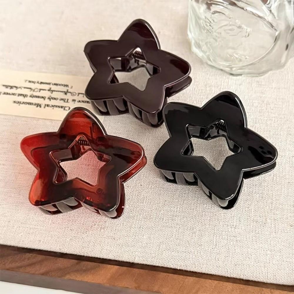 Plastic Small Hair Pin Hollow Coffee Hairpin Vintage Hair Accessories  For Women Girls