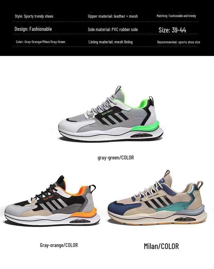 Men's Autumn Fashion Mesh Breathable Running Sneakers and Casual Shoes