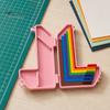Paper Edge Positioning Tool 7Pcs/Set Crafting Alignment Guides, Color Coded Tools with Storage Case, Ruler Layering And Matting Spacers Size Tabs for