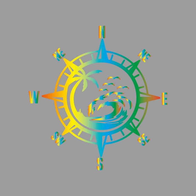 

Большие креативные и забавные наклейки с морским компасом и пальмами для фанатов мультфильмов, высокого качества для автомобилей, грузовиков, мотоциклов S