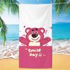 Cute Strawberry Bear Beach Towel Microfiber Printed Children'S Trumpet Cartoon Bear Beach Towel