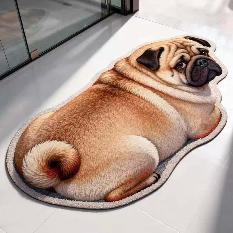Tappetino da Bagno in Terra Diatomacea a Forma di Gatto Cartone Animato, Assorbente Acqua Antiscivolo Resistente all'Usura Zerbino per Bagno Ingresso WC
