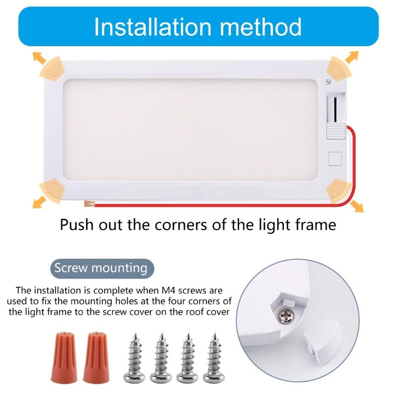 Caravans Decken-Innenbeleuchtung Zubehör 3-farbiges dimmbares LED-Licht Superhell für Wohnmobil-Helligkeitsregelung