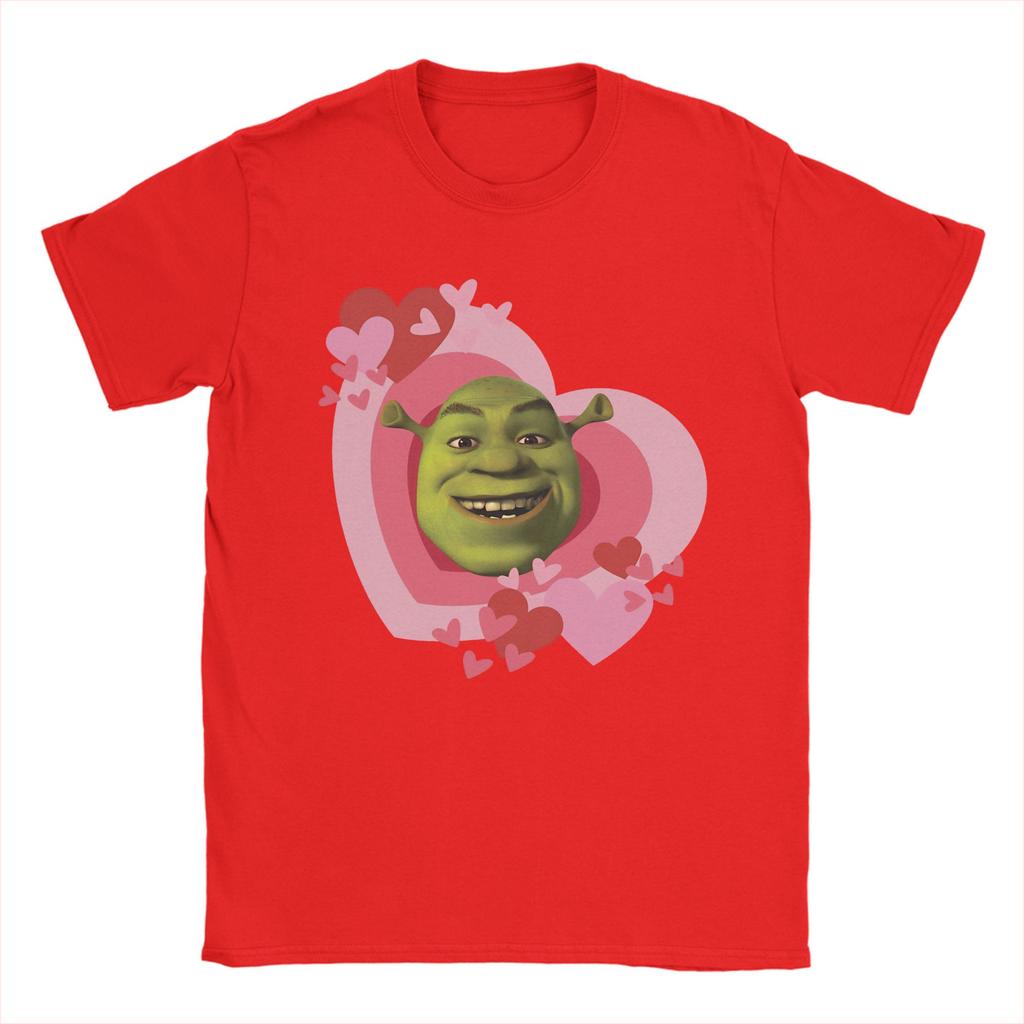 I Heart Shreks Swamped Vintage Cartoon T Shirts Unisexs Vintage TShirts O Neck Tee Shirt Short Sleeve Clothing Birthday Gift