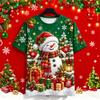 Neues Mode-Weihnachtsbaum-T-Shirt für Männer Frauen 3D-Druck Kurzarm 2026 Xmas-Thema Grafik-T-Shirt Unisex Lässig Festliches Geschenk