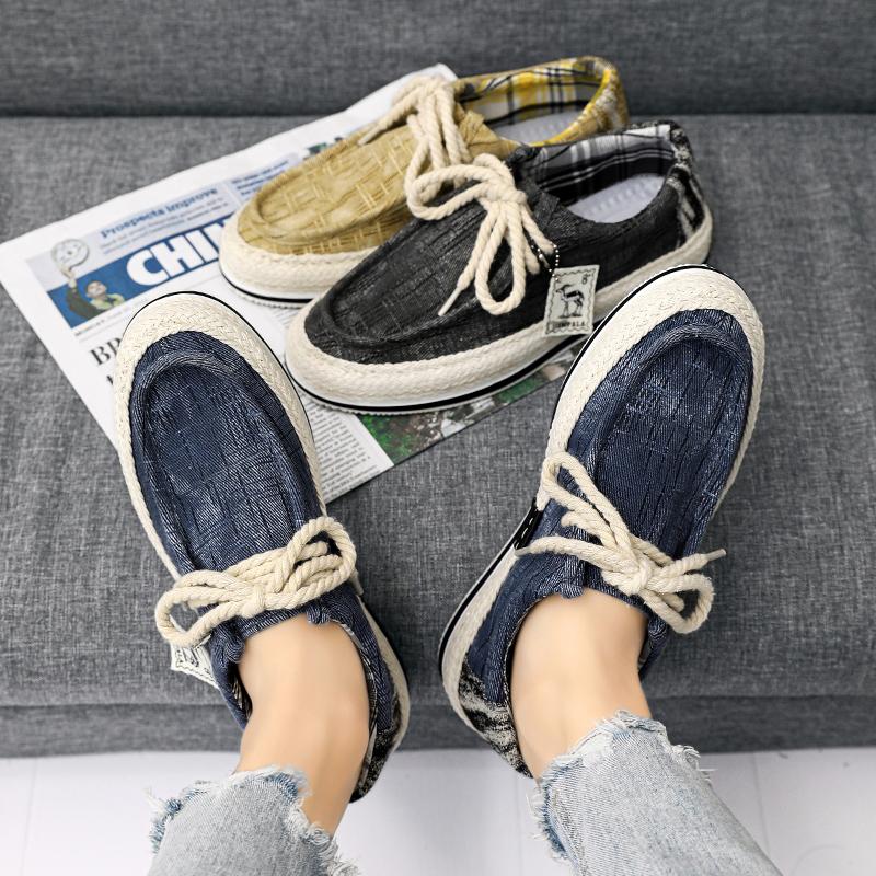 Мужская обувь Летние повседневные парусиновые кроссовки для рыбалки Модные уличные туфли — фото 7