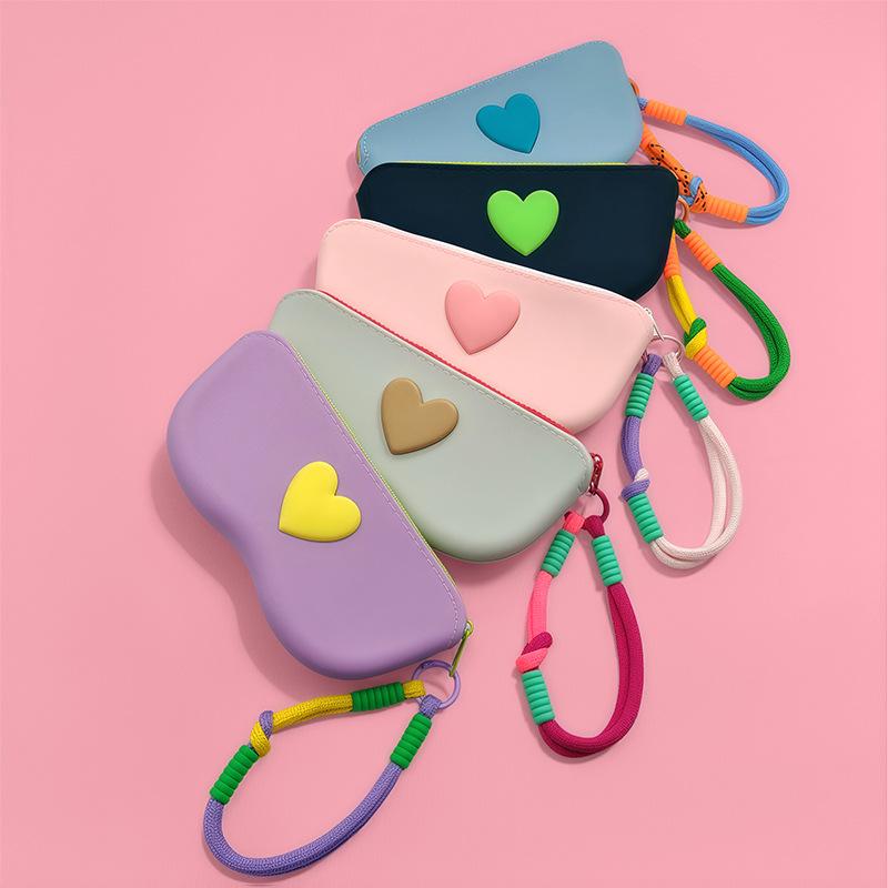 Modische Tragbare Multifunktionale Brillen Tasche Wasserdicht Staubdicht Münzbeutel Silikon Kleine Gegenstände Taschen Brillenetui für Reisen