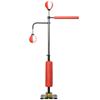 Boxing Stand, Two Speed Balls, Rotating Boxing Bar, Kick Pads, Height-Adjustable, Steel, 107 x 36 x 140-205cm