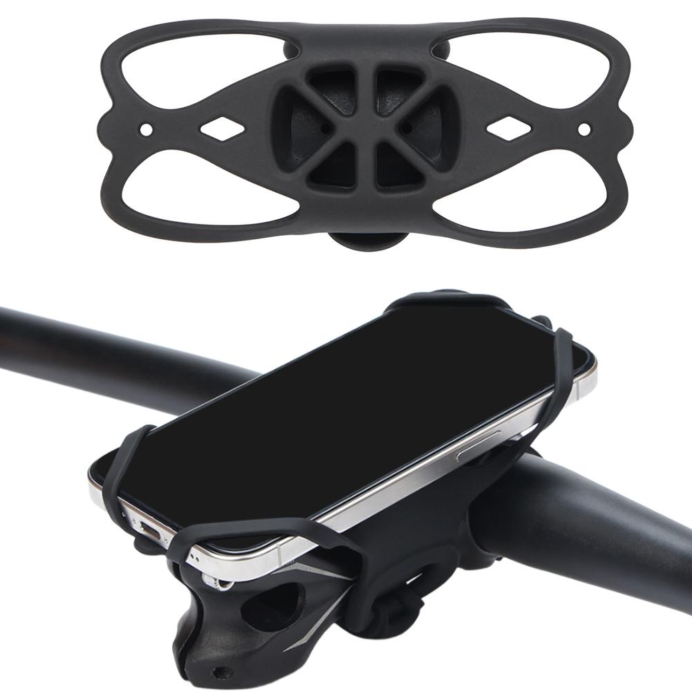 Silicone Bike Phone Mount Bicycle Smartphone Holder Anti Slip Cell Phone Handlebar Mount for Bicycle Motorcycle Scooter