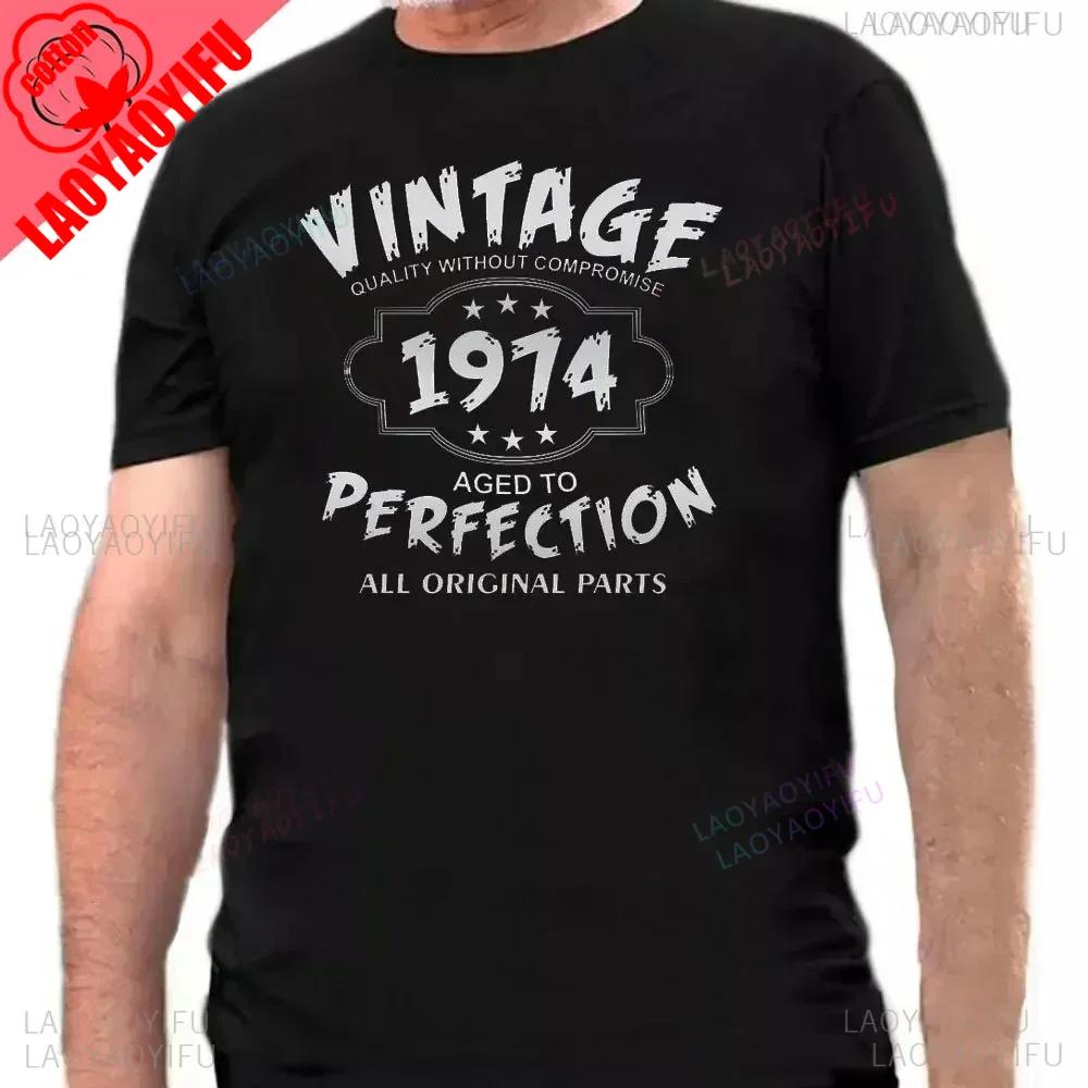 Made In 1974 Limited Edition Print Birthday Gift Tshirt Mens Cotton Tees 51 Years Old Short Sleeve Tshirt Gift Creative Tops