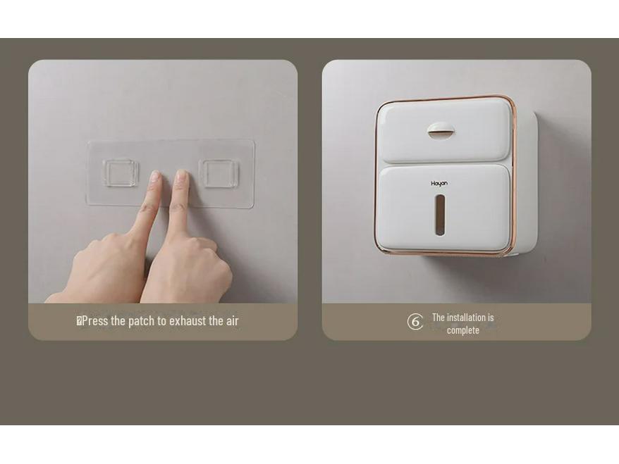Waterproof Wall-Mounted Toilet Paper Holder and Storage Rack
