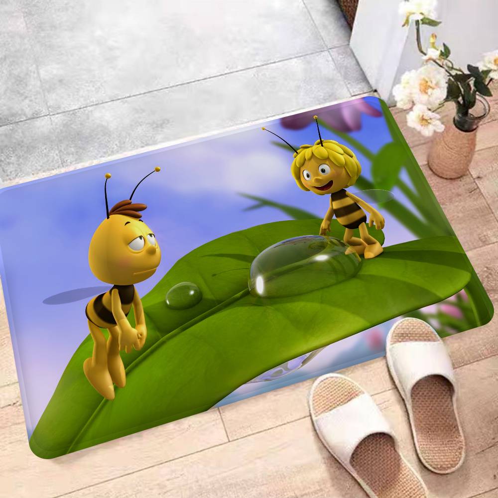 Bee M-Maya Floor Mat Kids Room Bedroom Decoration Balcony Anti-Slip Doormat Living Room Welcome Rug
