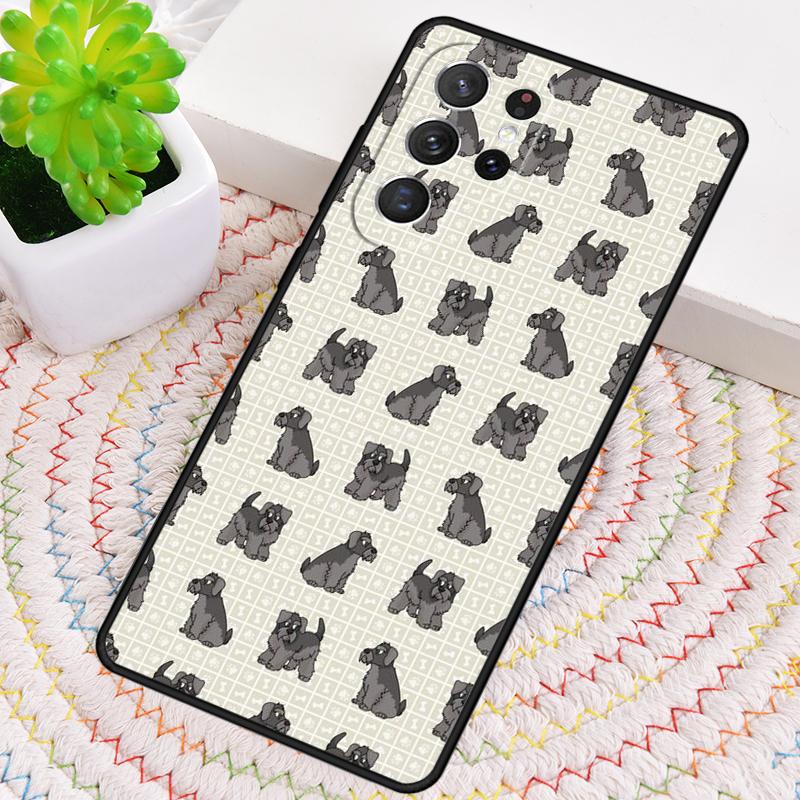 Cartoon schnauzer dog soft Phone Case for Samsung Galaxy note 10 pro S26 Ultra S23 S24 FE S25 S21 S22 PLUS shockproof Cove