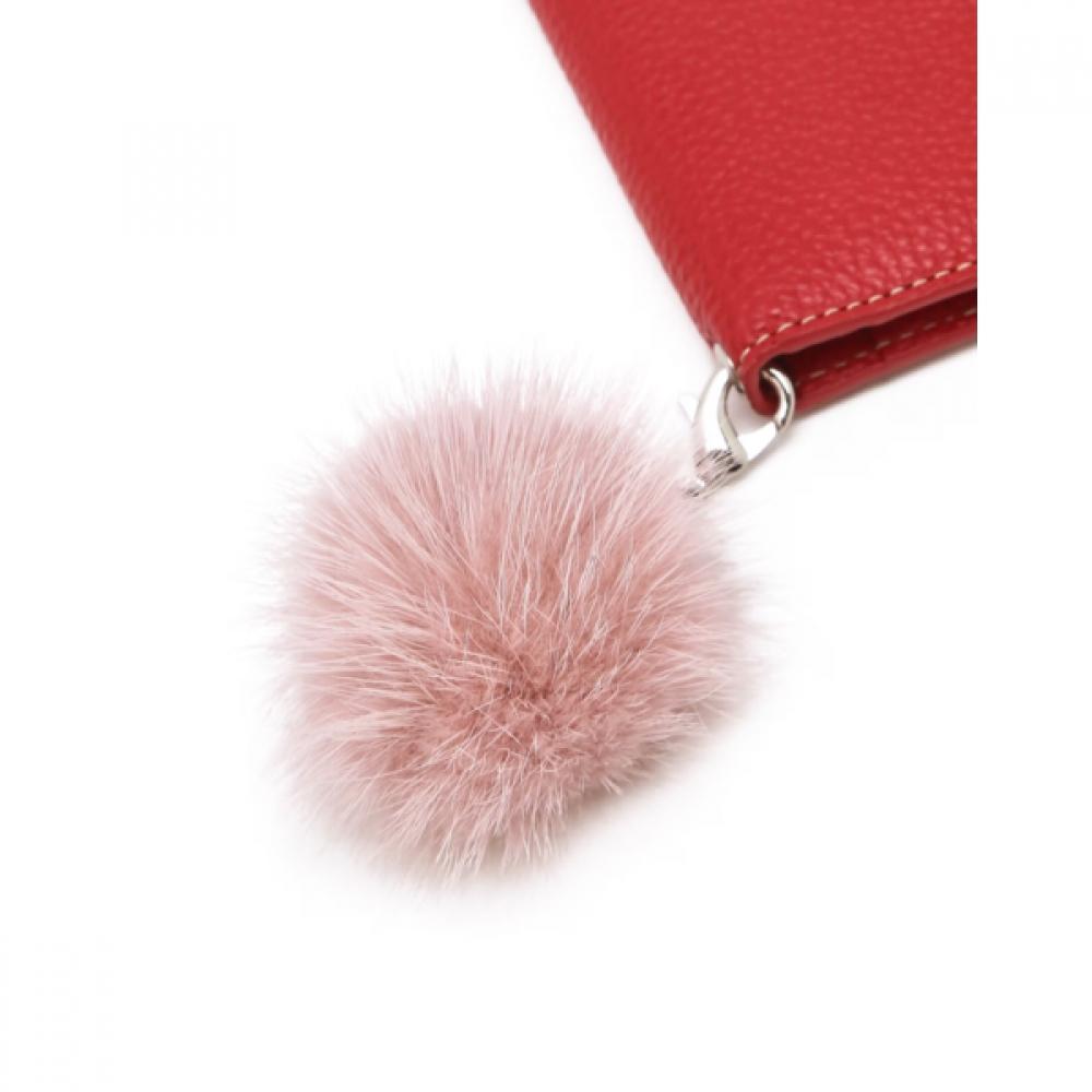 Daks Zalea Jelly Pom Pom 2 Tier Slim Card Wallet Red Dcho6f901r2