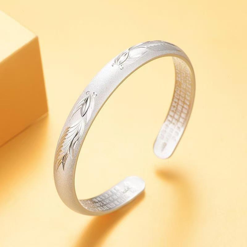 Elegant Silver Peacock Motif Bangle Bracelet for Formal Events