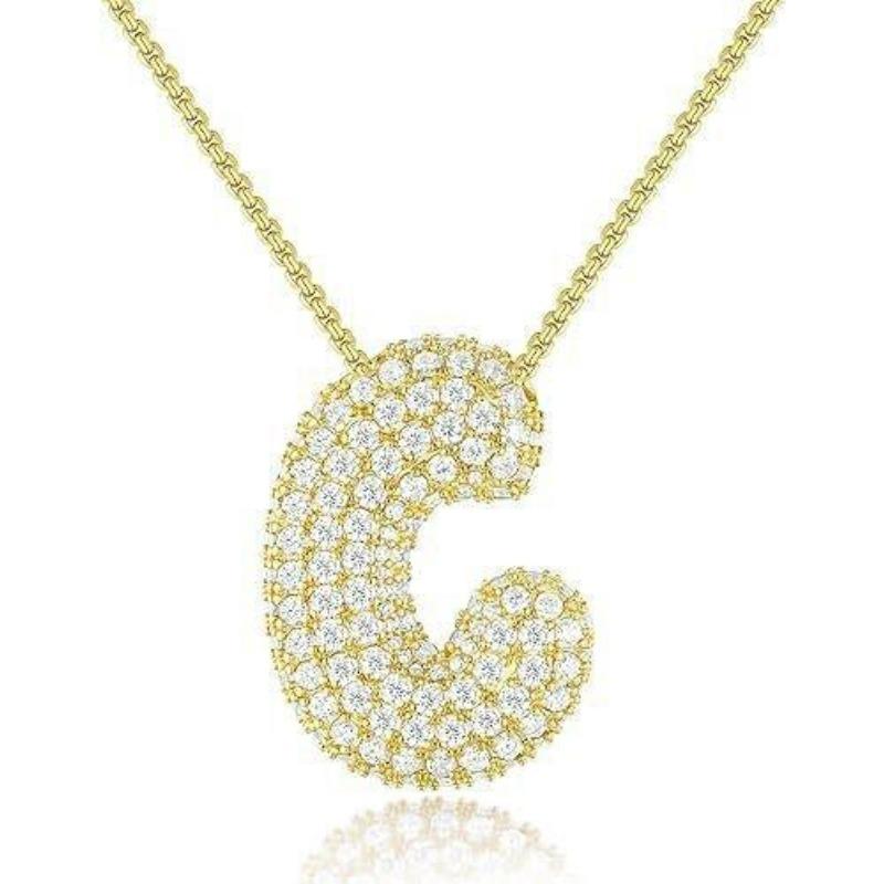 Ladies' Diamond Metal Necklace, Heavy Craftsmanship Premium Design Initial Necklace, Gift for Women, Holiday Present, Party Jewelry.