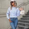 Women's New Blue Shirt Autumn Sunscreen Jacket High-class Sense of Fashion Commuter Loose Tops Outer Wear