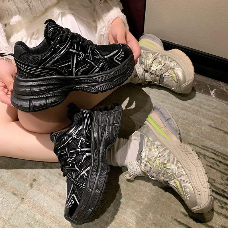 Ster platform dad schoenen nieuw veelzijdig en lichtgewicht muffin binnenhoogte-verhogende dad schoenen sport kleine witte schoenen