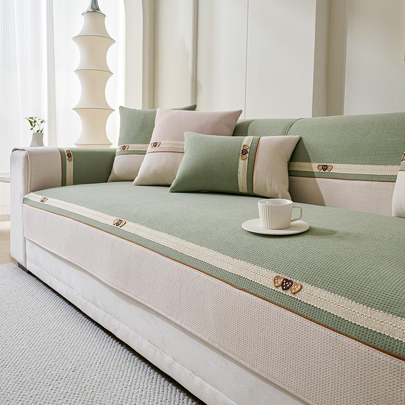 

Sofa Cushion Four-Season Universal Non-Slip Seat Cushion Cover Light Luxury High-Grade Leather Sofa Armrest Cover 70*70cm