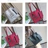 Large Pu Leather Fashion Shoulder Bag With Letter Design For Daily Commute