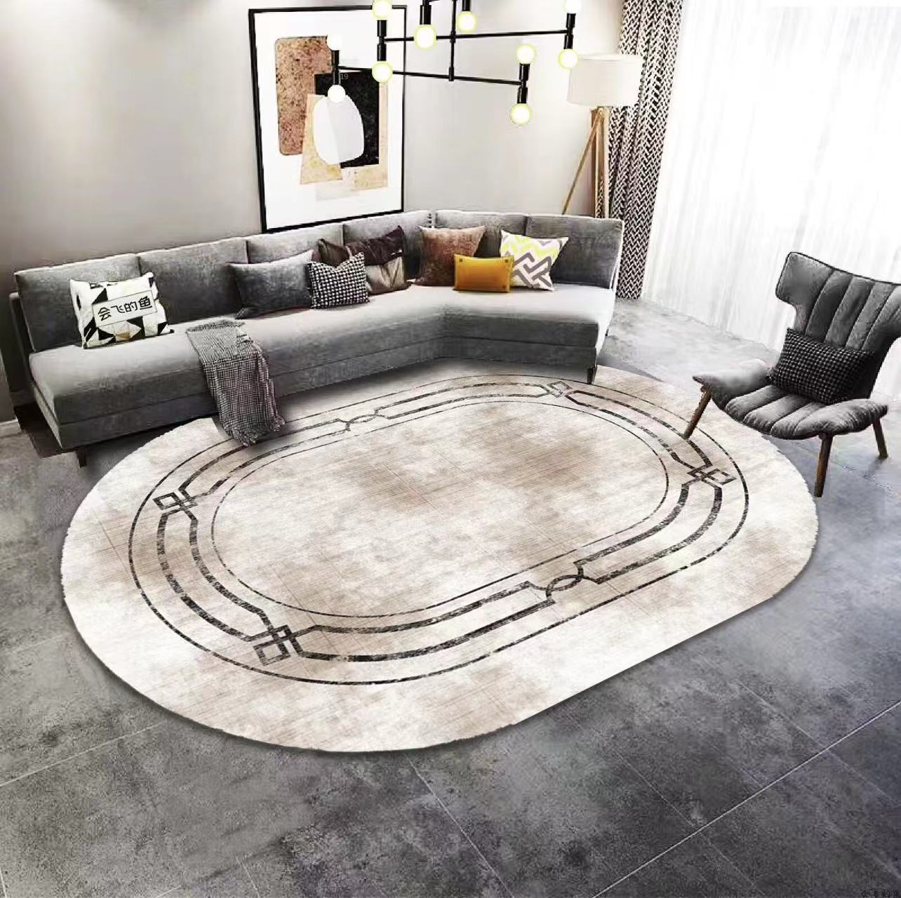 

Ковер для гостиной, устойчивый к грязи и простой в уходе, нескользящий ковер для журнального столика, универсальный ковер для кровати на все времена 200 * 300cm