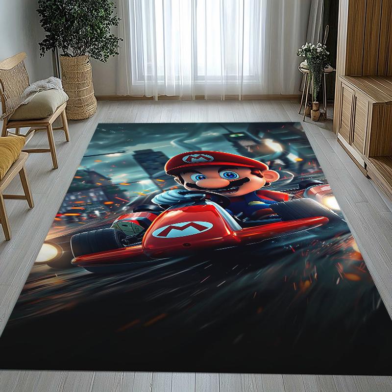 Retro M-Mario Bros Game Cartoon Living Room Non-Slip Area Rug Soft Carpet for Bedroom Kids Playroom Sofa,Home Decor Doormat Gift