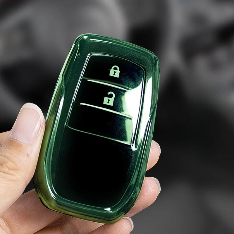 TPU Car Key Case for Toyota Land Cruiser Prado Crown TLK Yaris Cross Hilux Innova Rav4 Fortuner Camry Prius Corolla Avalon CHR