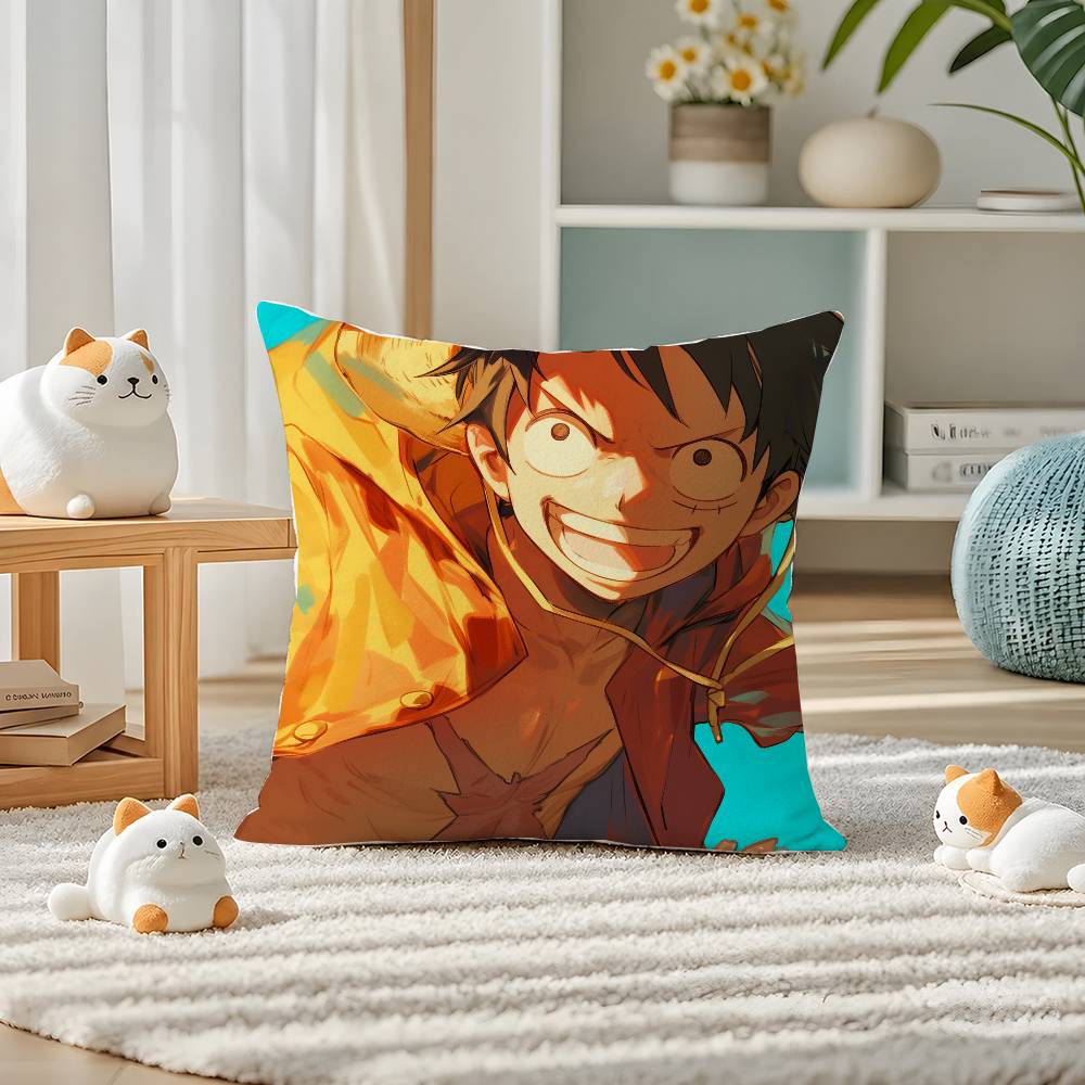 One Piece Killer Supernova Anime Plush Pillow Cover Soft Short Plush Cushion Cover For Sofa Bedroom Home Decor Gift Decoration