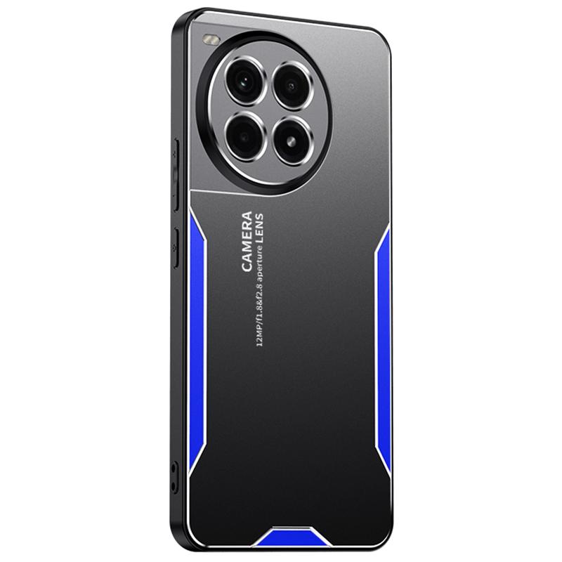 

For OnePlus Ace 3 Pro 5G Case Anti-Drop Aluminium Alloy Hybrid Phone Cover Blue