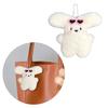 Plush Hanging Decors Soft Key Accessory Plush Key Holder Animal Shape Bag Charm Dog Plush Pendant Suitable for Girls