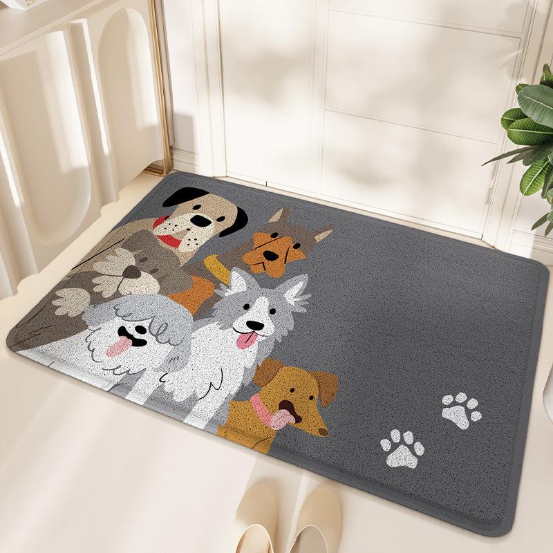 

Коврик для дома из ПВХ с изображением животных из мультфильма, грязеотталкивающий, проволочное кольцо, противоскользящий коврик для входной двери 60 * 90Cm (edge pressing)