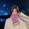 New scarf women's autumn and winter warm plush scarf thickened cute girl heart small fresh neck cover