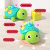 Teething Silicone Turtle: Sound & Light Educational Crawling Toy for Babies