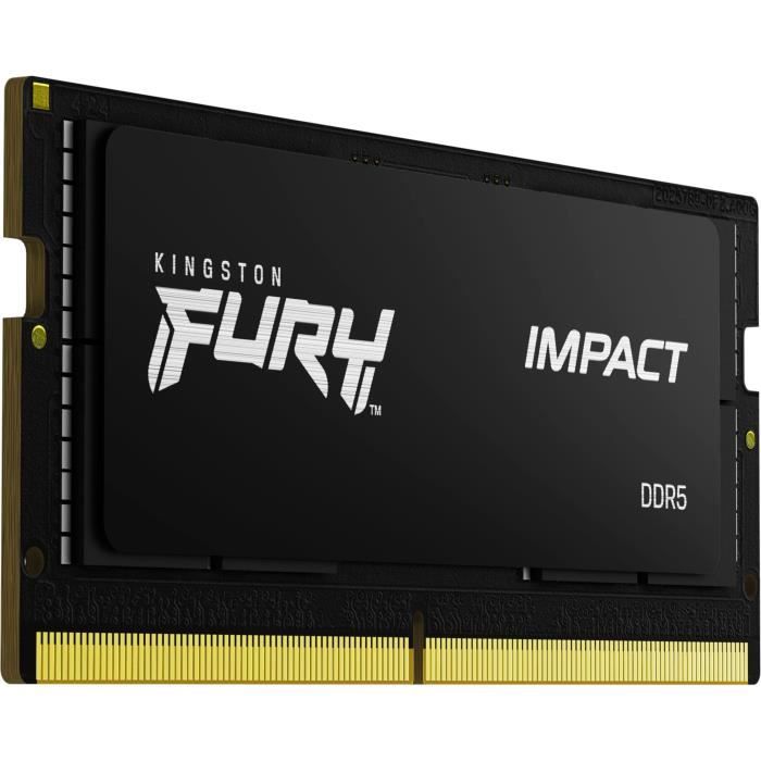 Mémoire DDR5 - KINGSTON - FURY Impact - SODIMM - 64 Go (2 X 32 Go) - 5600 Mhz - CL40