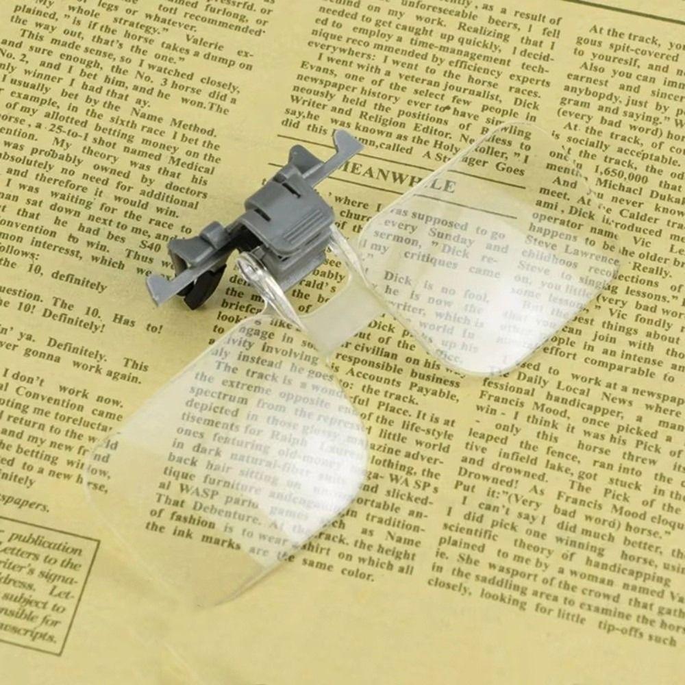 2x Zvětšení Lupa na Klip Lupa na Brýle Klip na Šperky Starožitnosti Posouzení