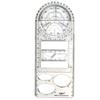 Multifunctional Geometric Ruler, Mathematics Drawing Ruler for Kids Architect Stereo Geometry Ellipse Drafting Scale Ruler