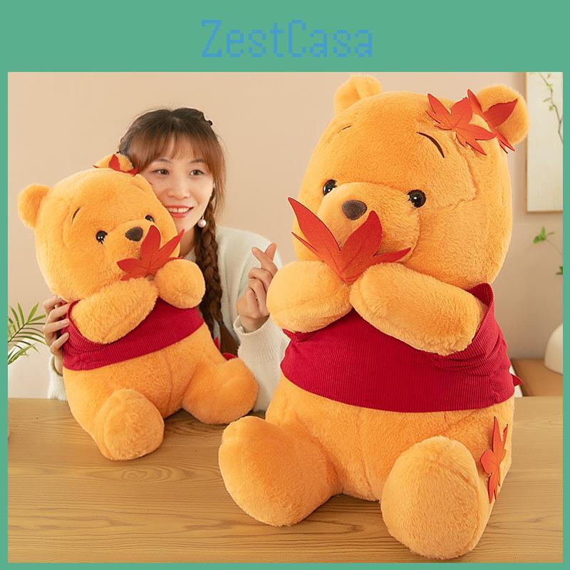 Leaf Pooh Maple Bear Plush Toy Stuffed Animal Doll Decoration Kids Gift Cute
