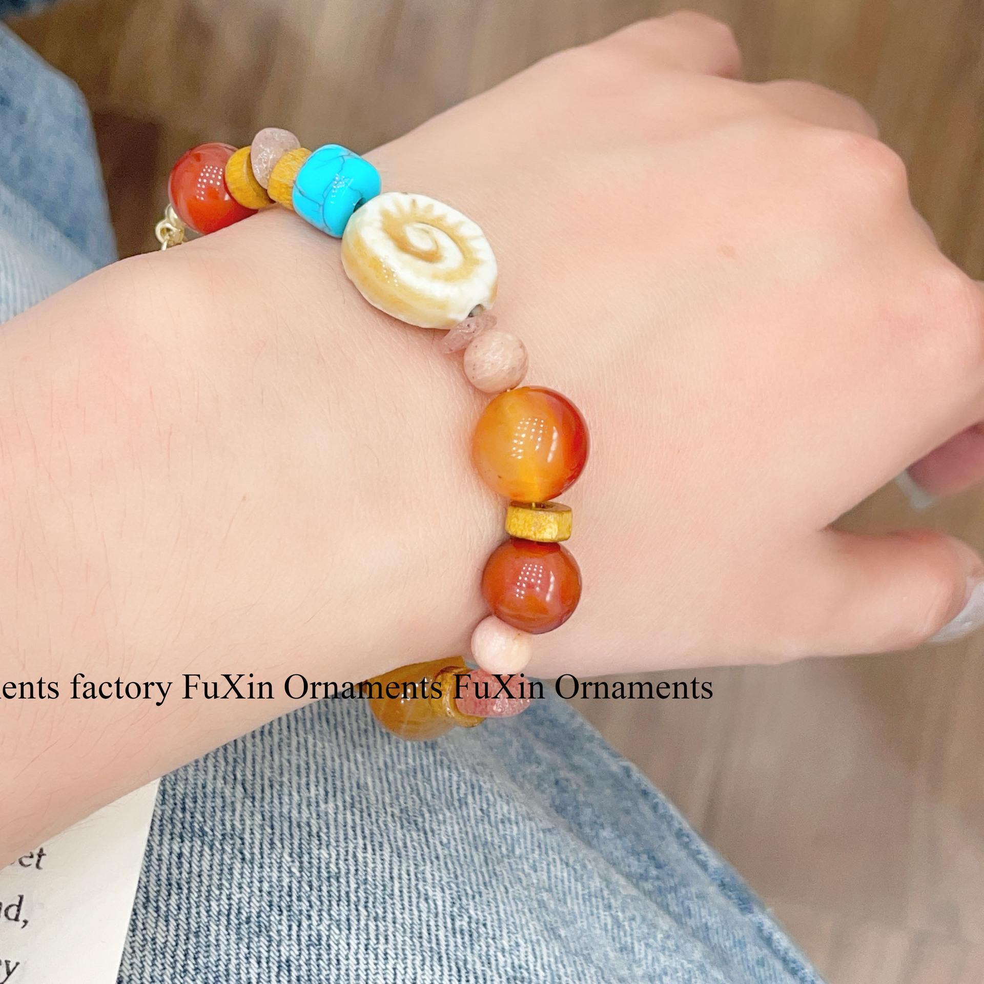 

Цепочка на ключицу из натурального камня в стиле Чжао Луси — универсальный, простой, ретро-дизайн для женщин bracelet