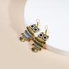 Popular Owlette Colorful Glaze Oil Trendy Hip-hop Hook Earrings