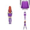 Lebendige Teen Titans Starfire Cosplay-Kostümperücke für Erwachsene, perfekt für Halloween, Maskenball und Comic Con