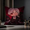 Love and Deepspace Sylus chibi Cushion Cover Case Antidustmite Pillowcase Invisible zipper silky short plush Sofa cushion cover