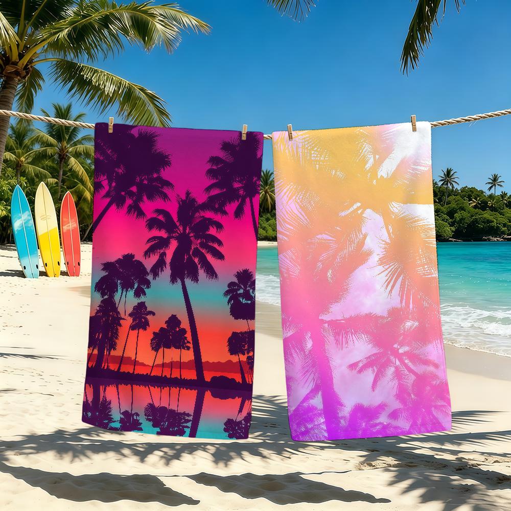 Towel For Outdoor Camping Beach Towel Super Coconut Tree Absorbent Quick-Drying Tropical Summer Towel