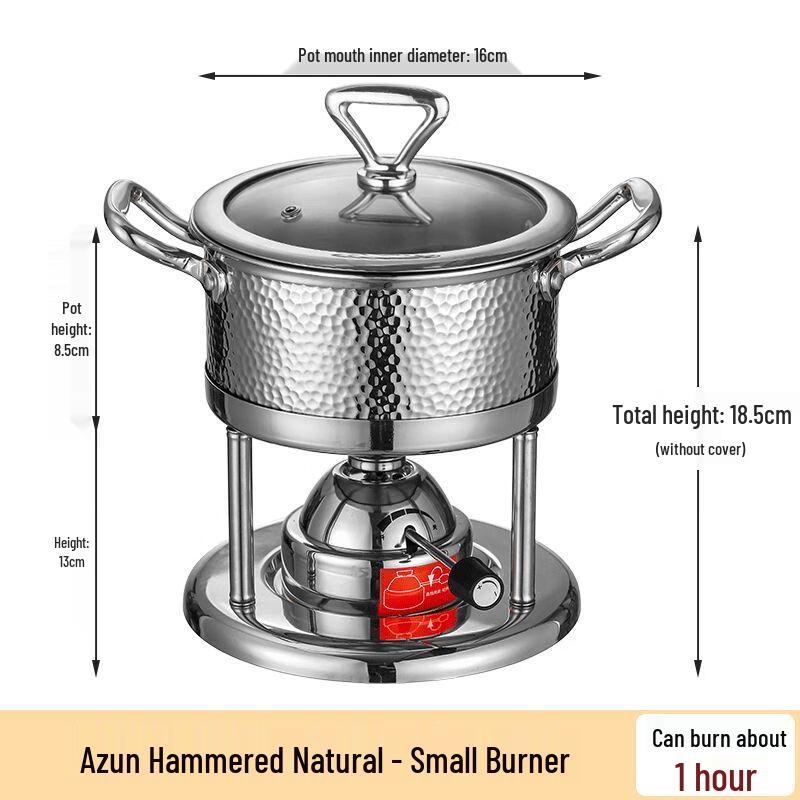 Jiakangming 304 Stainless Steel Personal Gas Hot Pot